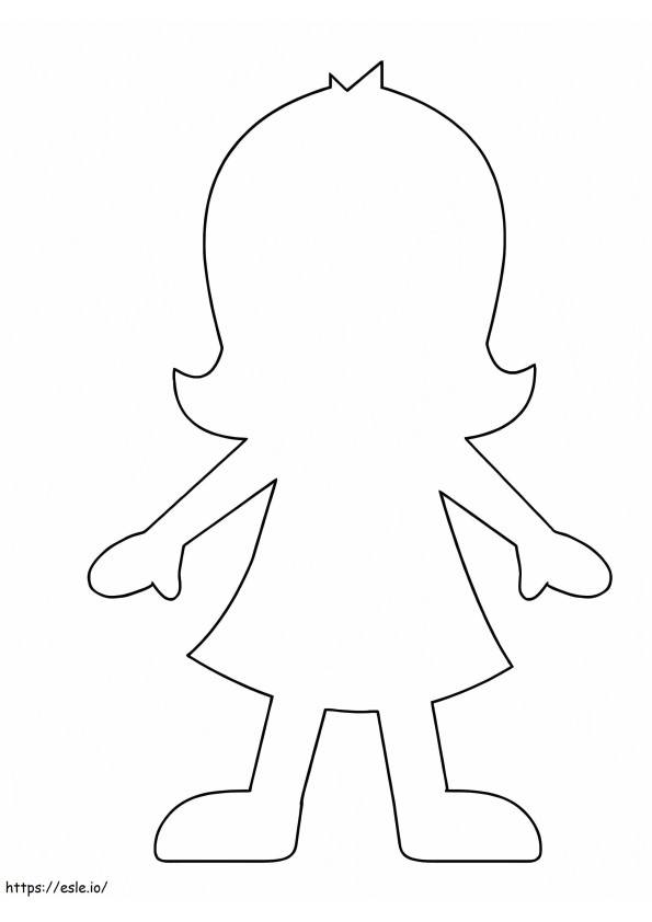 Little Girl Person Outline coloring page