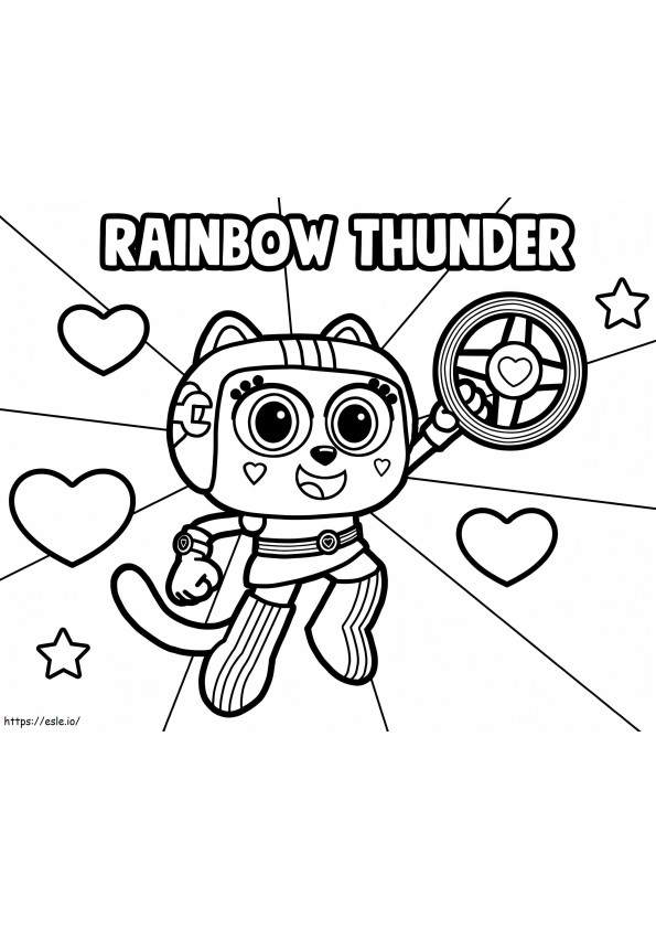 Rainbow Thunder van Chico Bon Bon kleurplaat