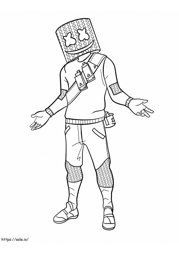 Marshmello coloring page