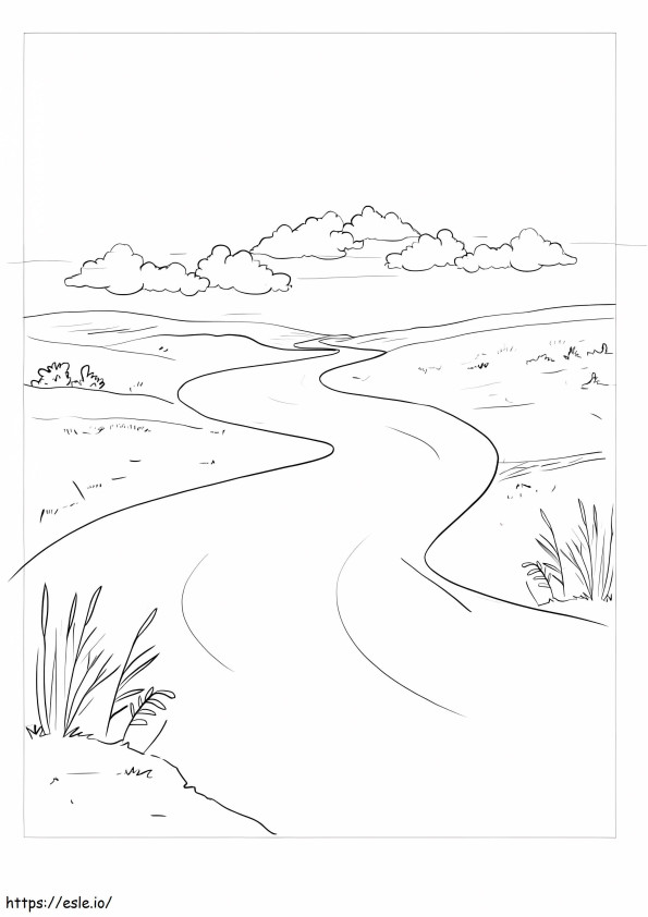Zigzag River coloring page