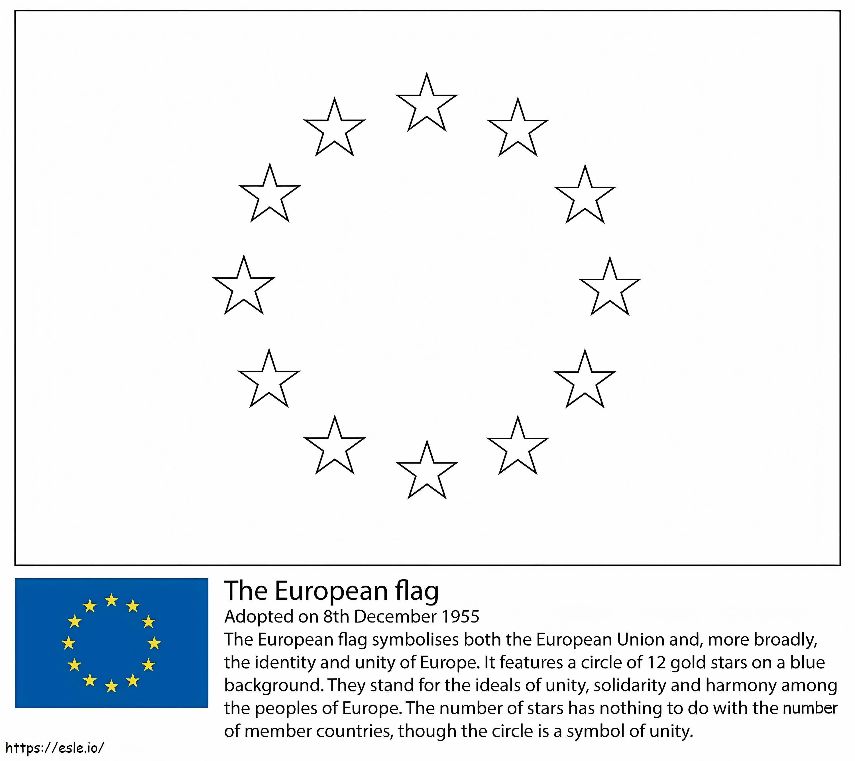  Vlag van de Europese Unie kleurplaat kleurplaat