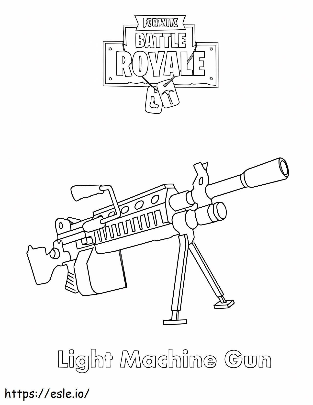 Coloriage  Page de mitrailleuse légère Fortnite à imprimer dessin