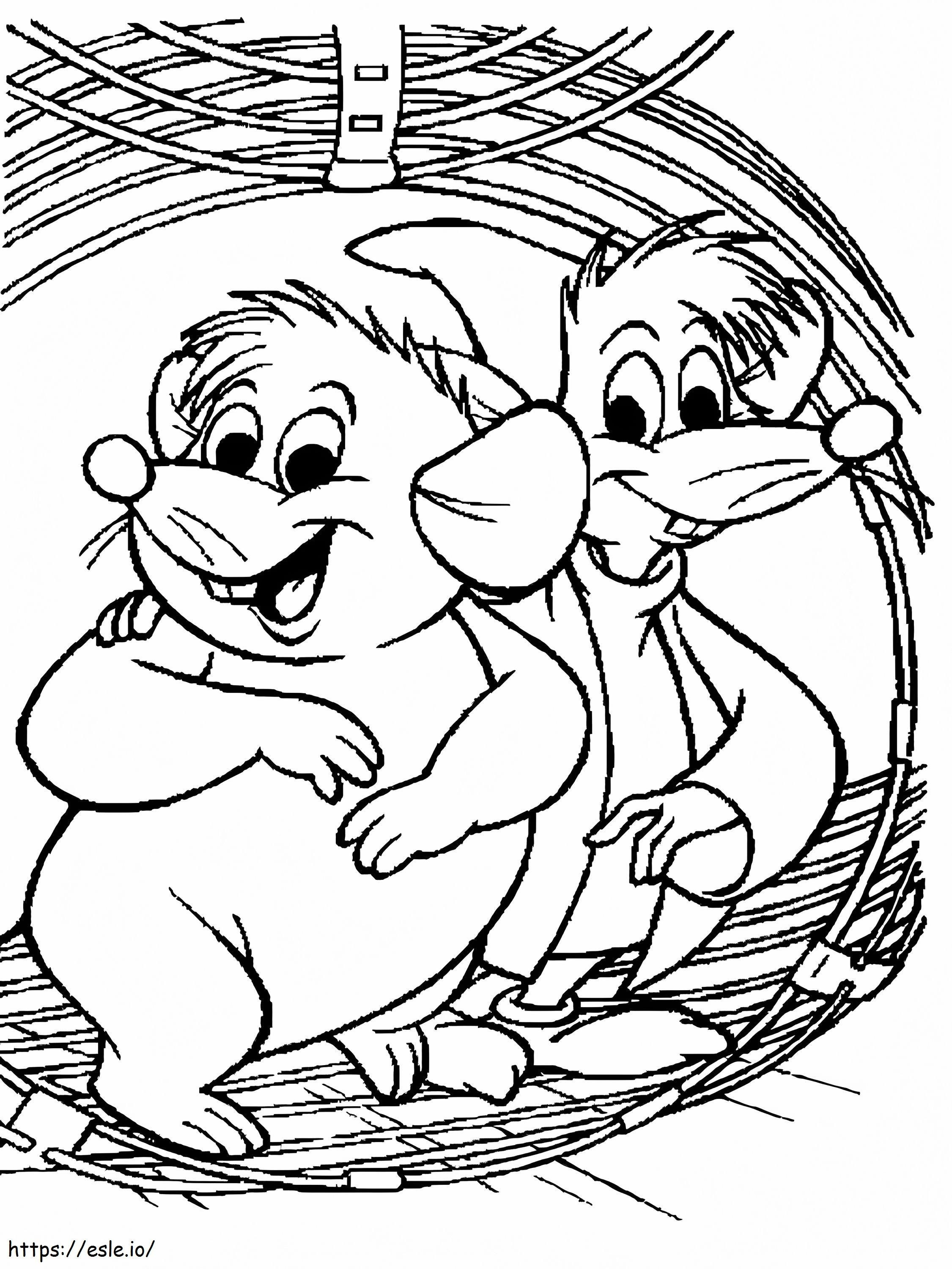 Jaq And Gus coloring page