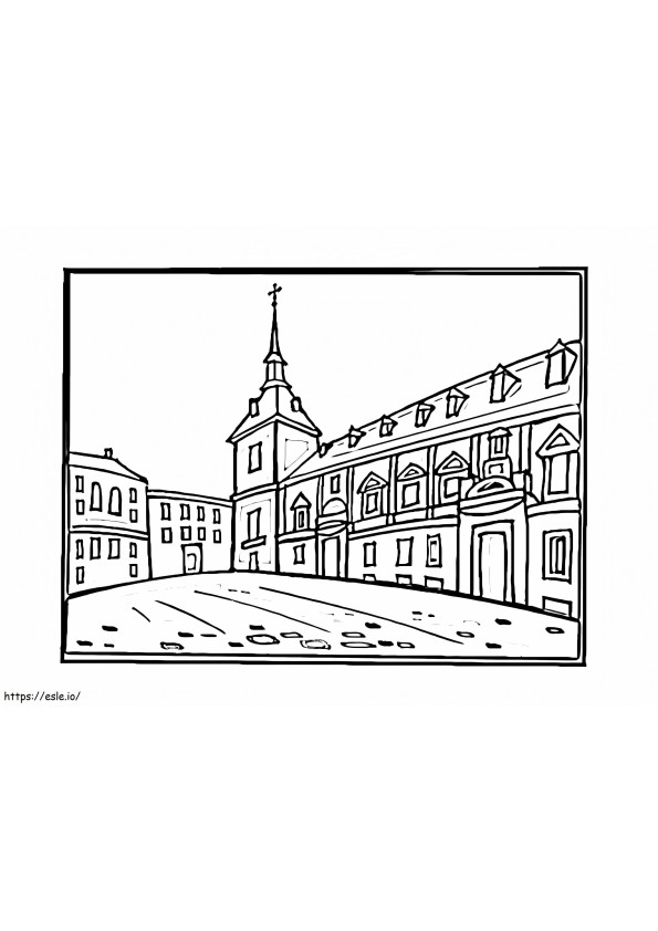 Plaza Mayor Square coloring page