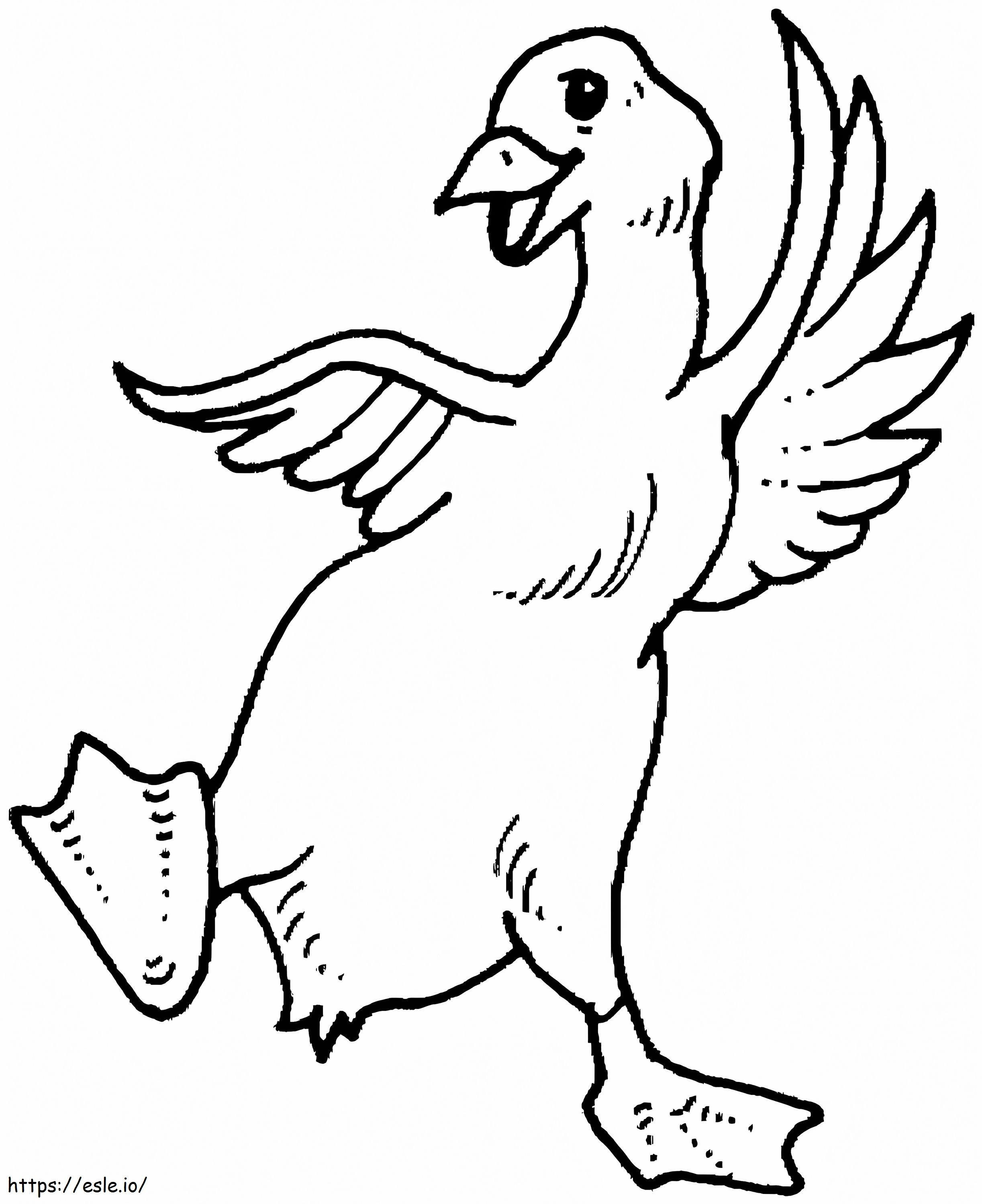 Goose Dancing coloring page
