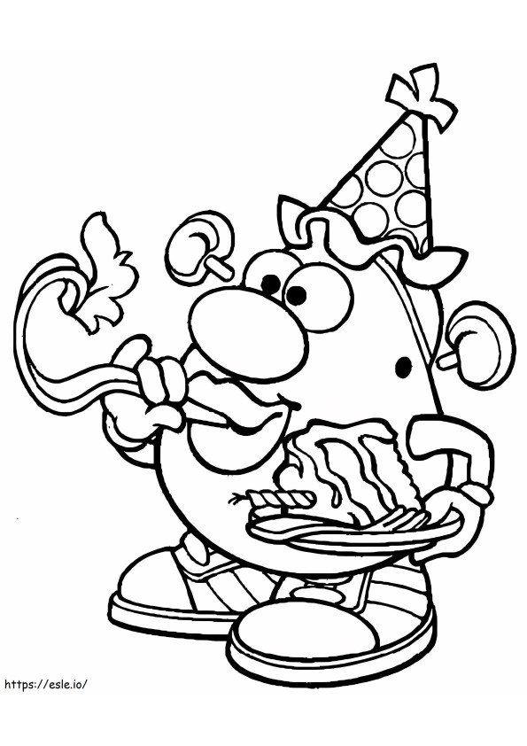 Party With Mr. Potato Head coloring page