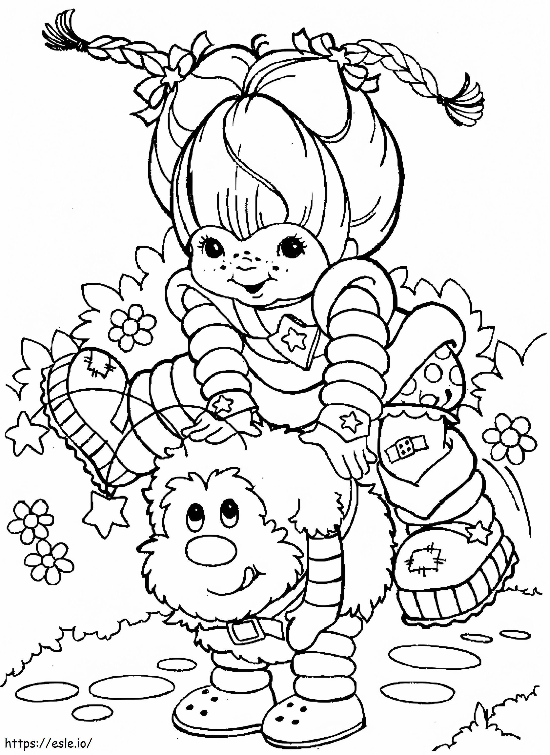 Rainbow Brite And Twink A4 coloring page