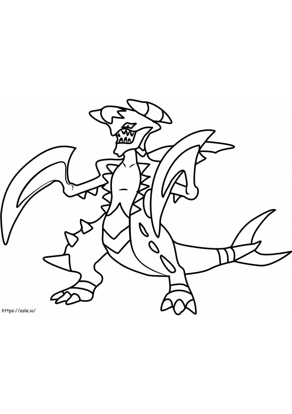  Garchomp Pokémon A4 para colorir