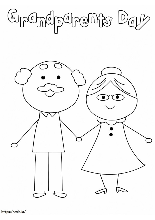Coloriage Grands-parents Jour 5 à imprimer dessin