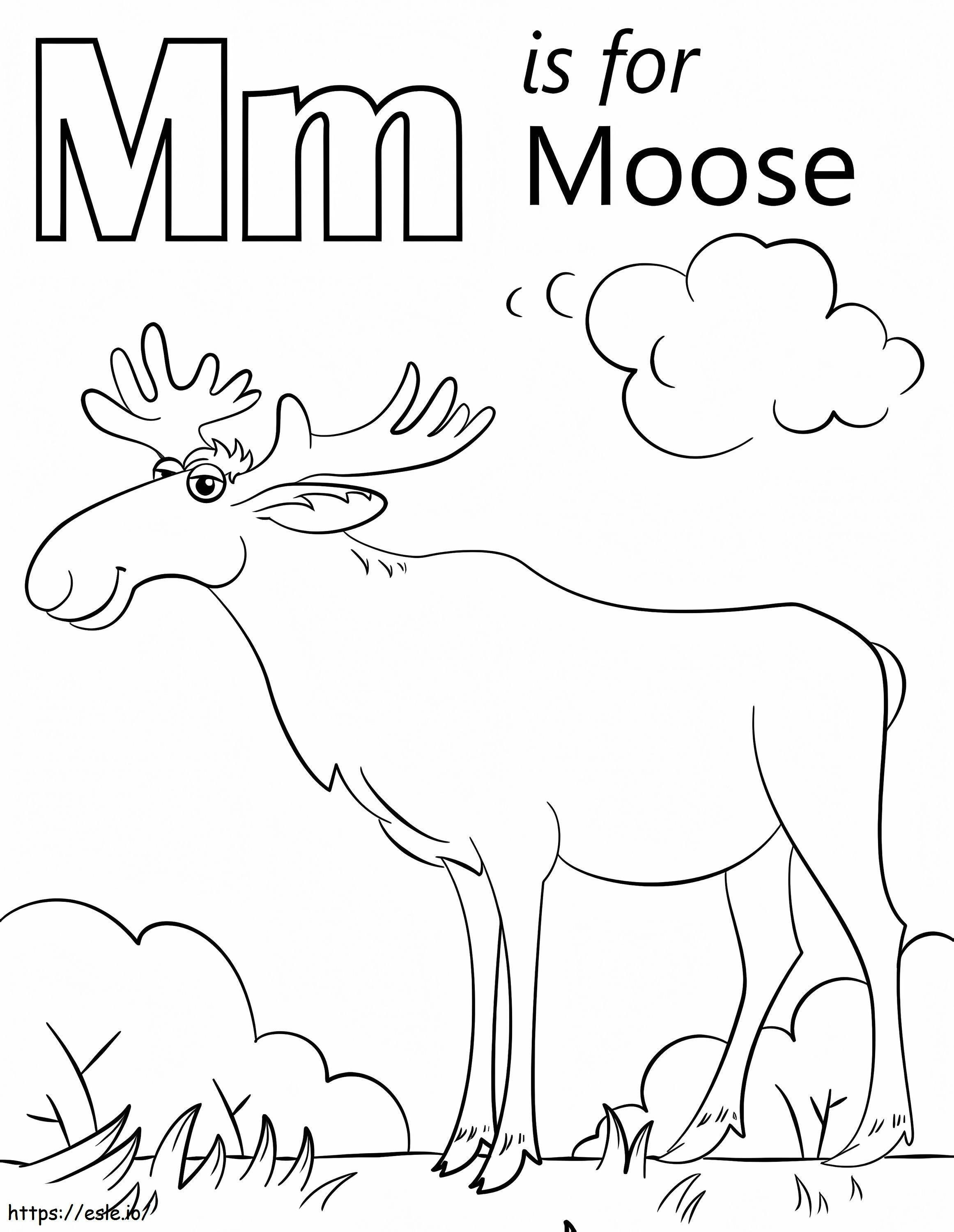 Moose M betű kifestő