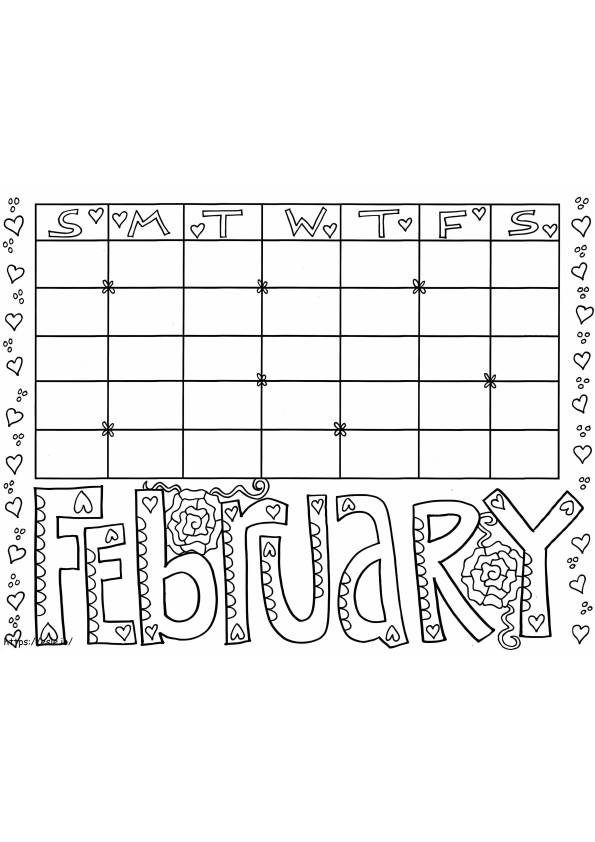 February Coloring Page 9 coloring page