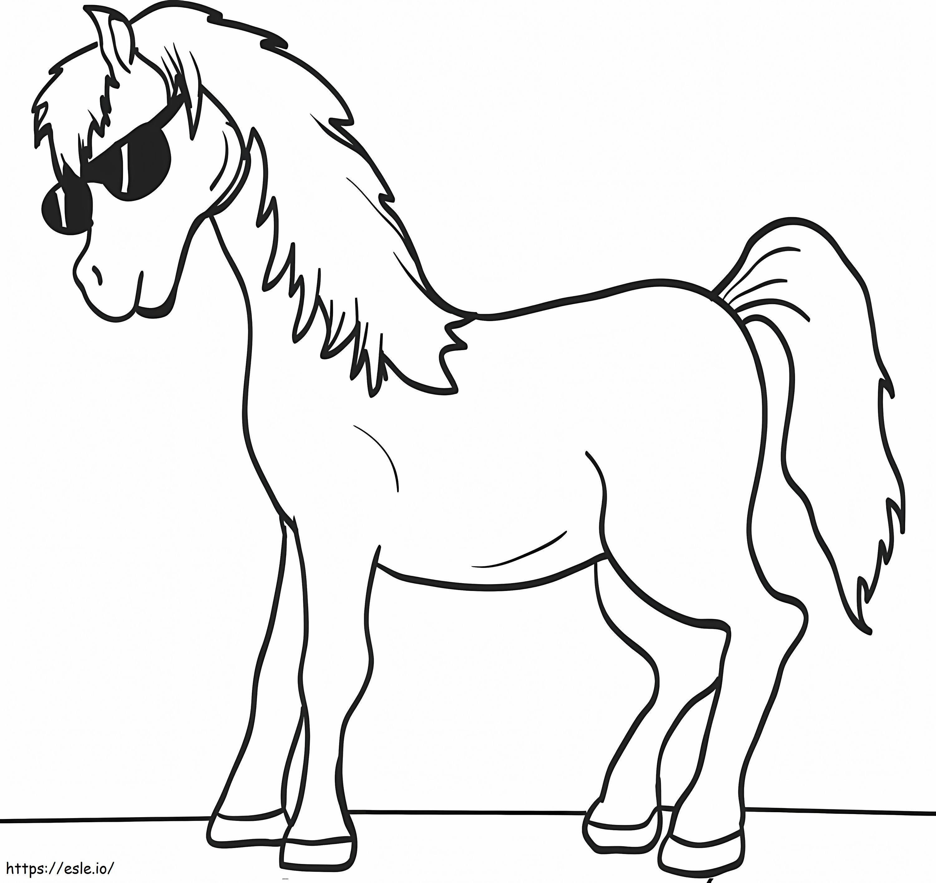 Paard Met Zonnebril kleurplaat kleurplaat