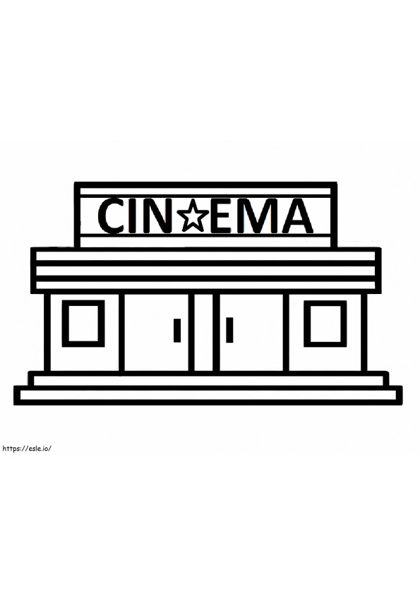Coloriage  Icône du bâtiment du cinéma Bsd555 à imprimer dessin