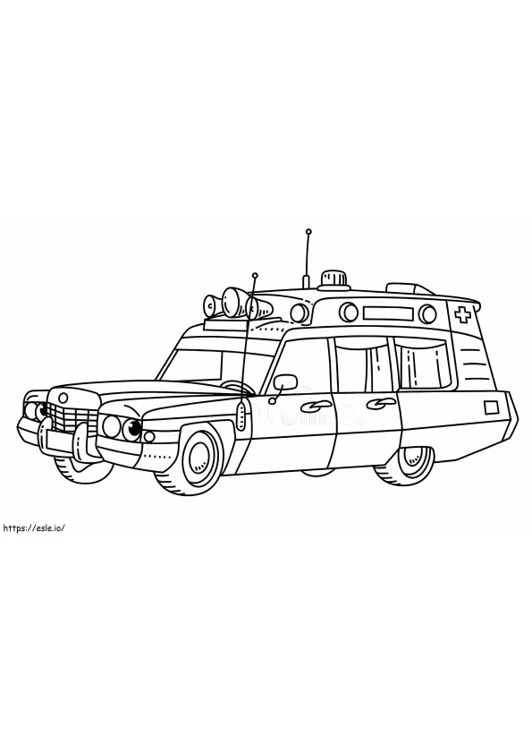 Ghostbusters-auto kleurplaat
