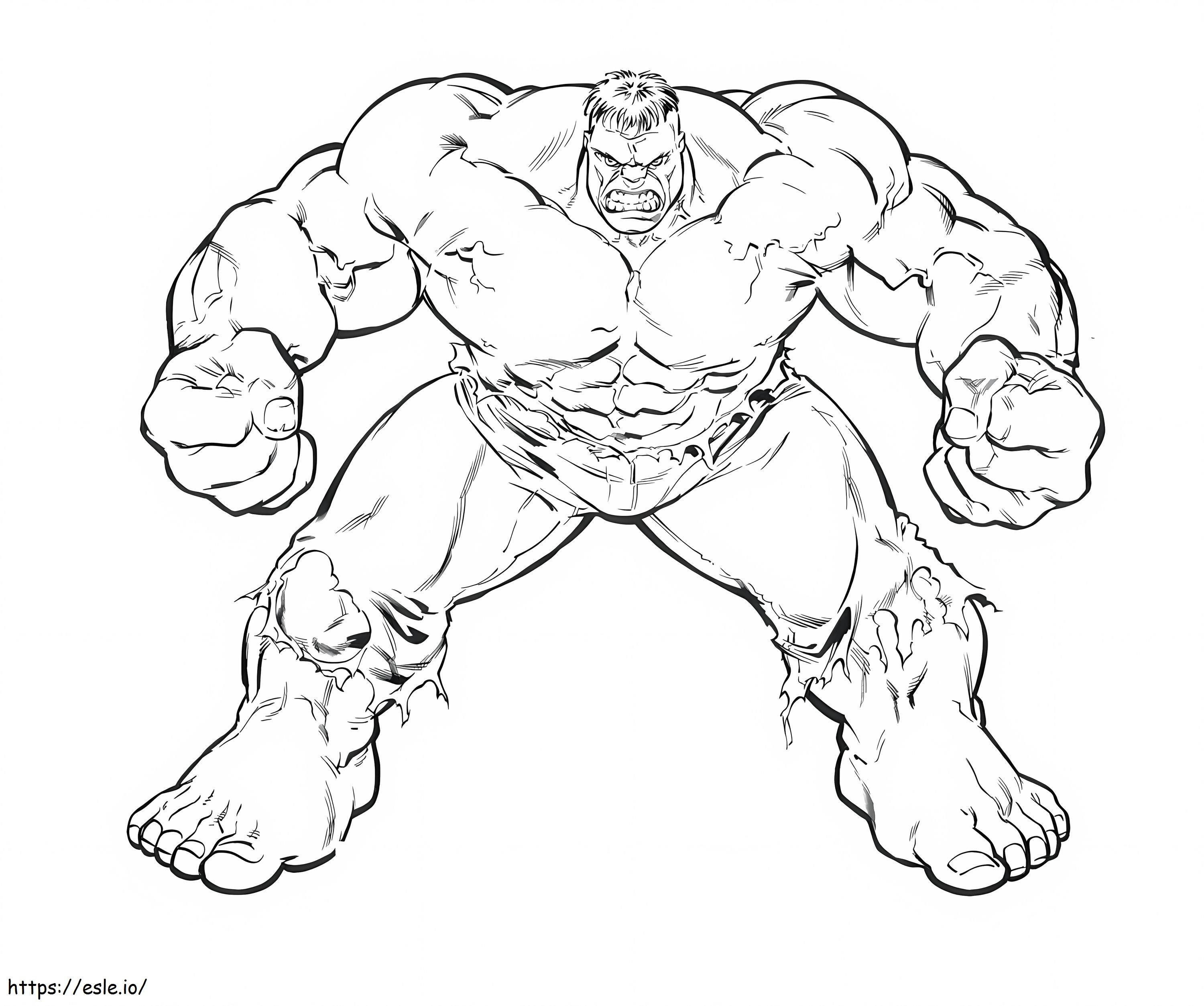 Rode Hulk kleurplaat kleurplaat