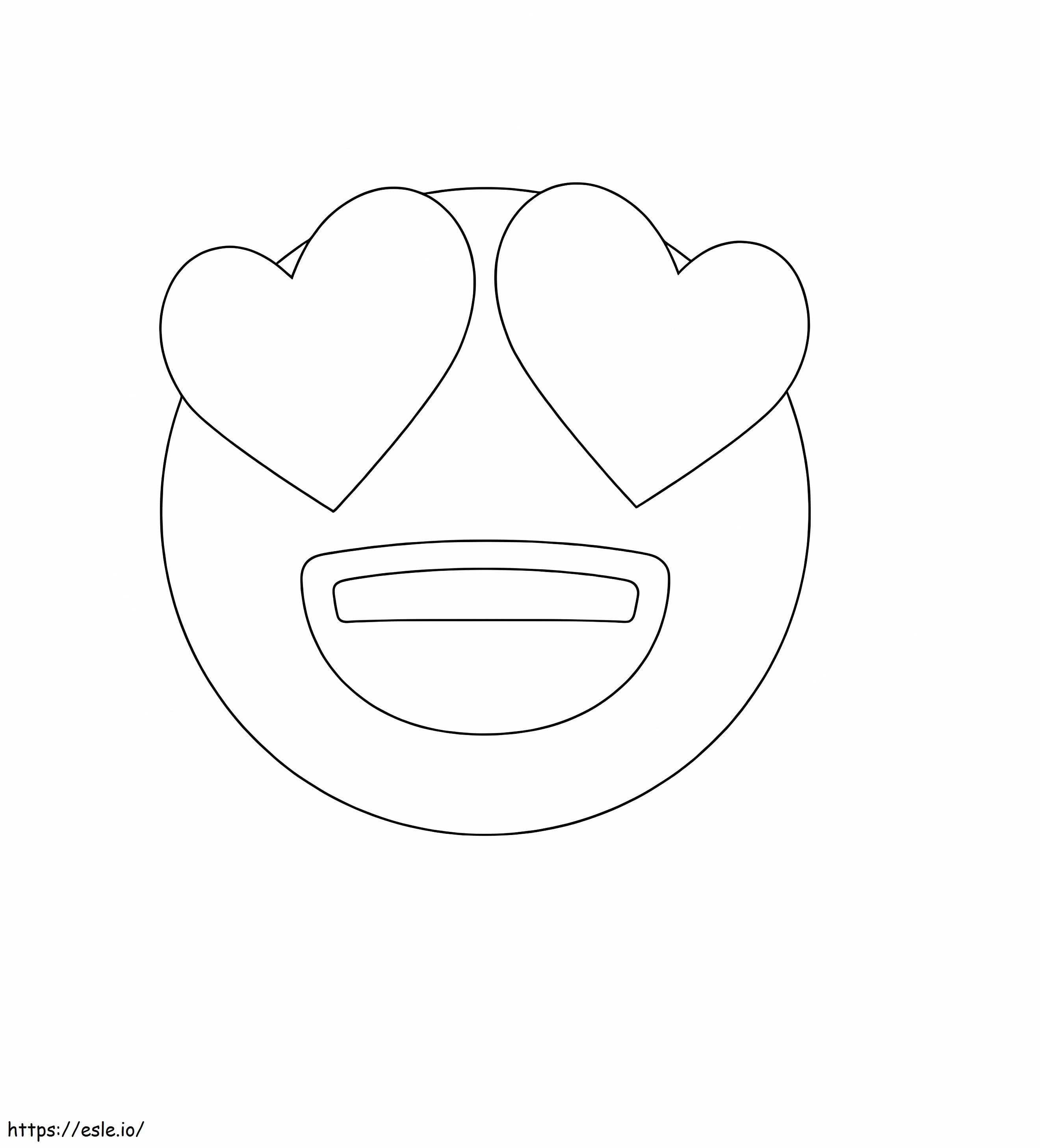 Coloriage Emoji d'amour à imprimer dessin