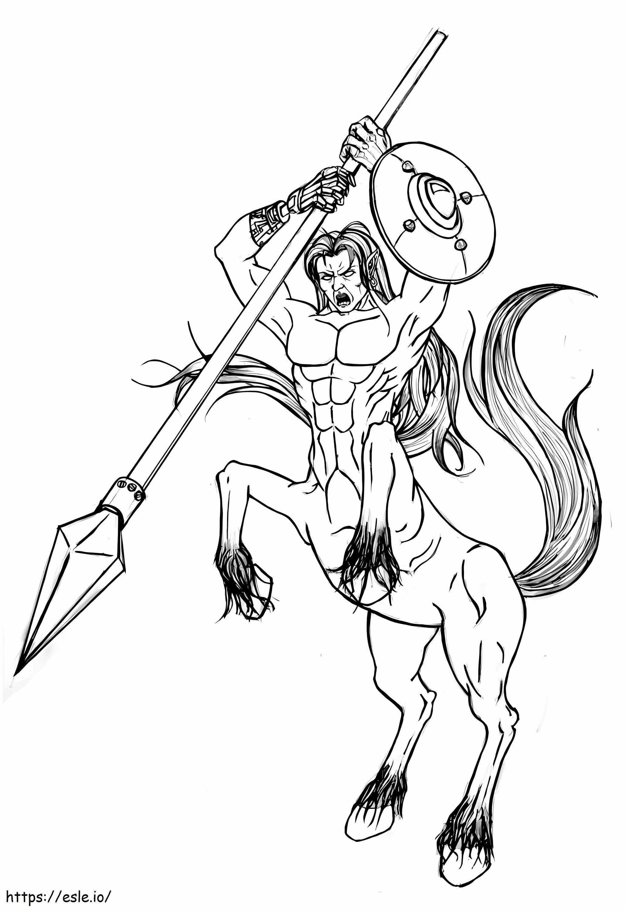 Angry Centaur coloring page