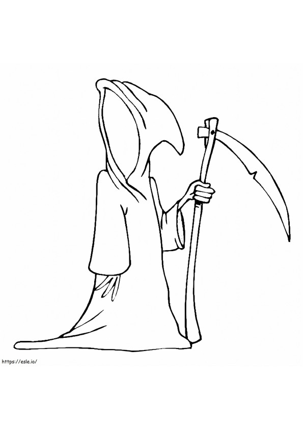 Simbolul Grim Reaper de colorat