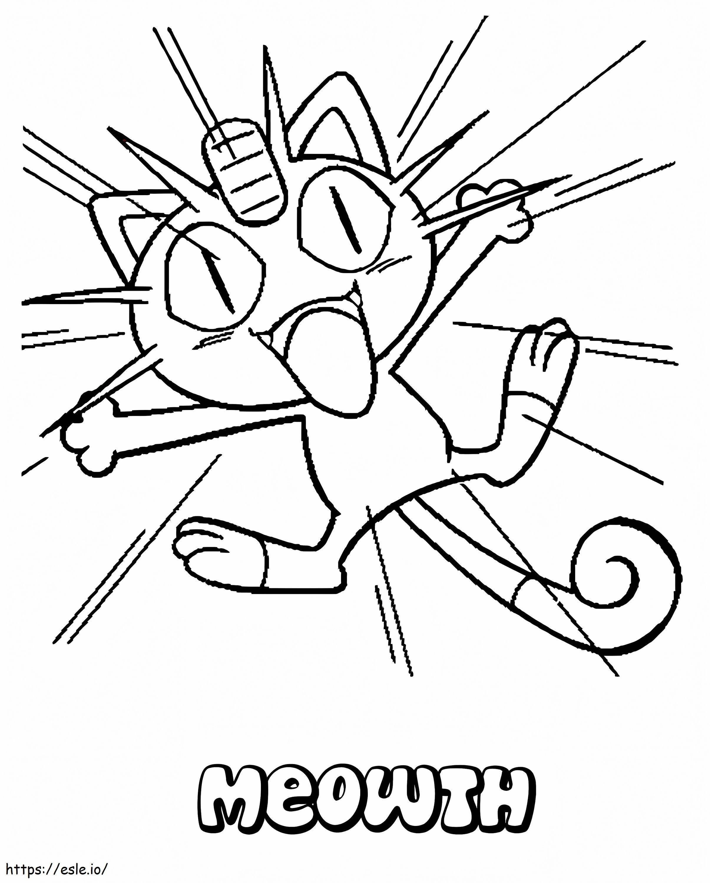 Meowth 6 coloring page