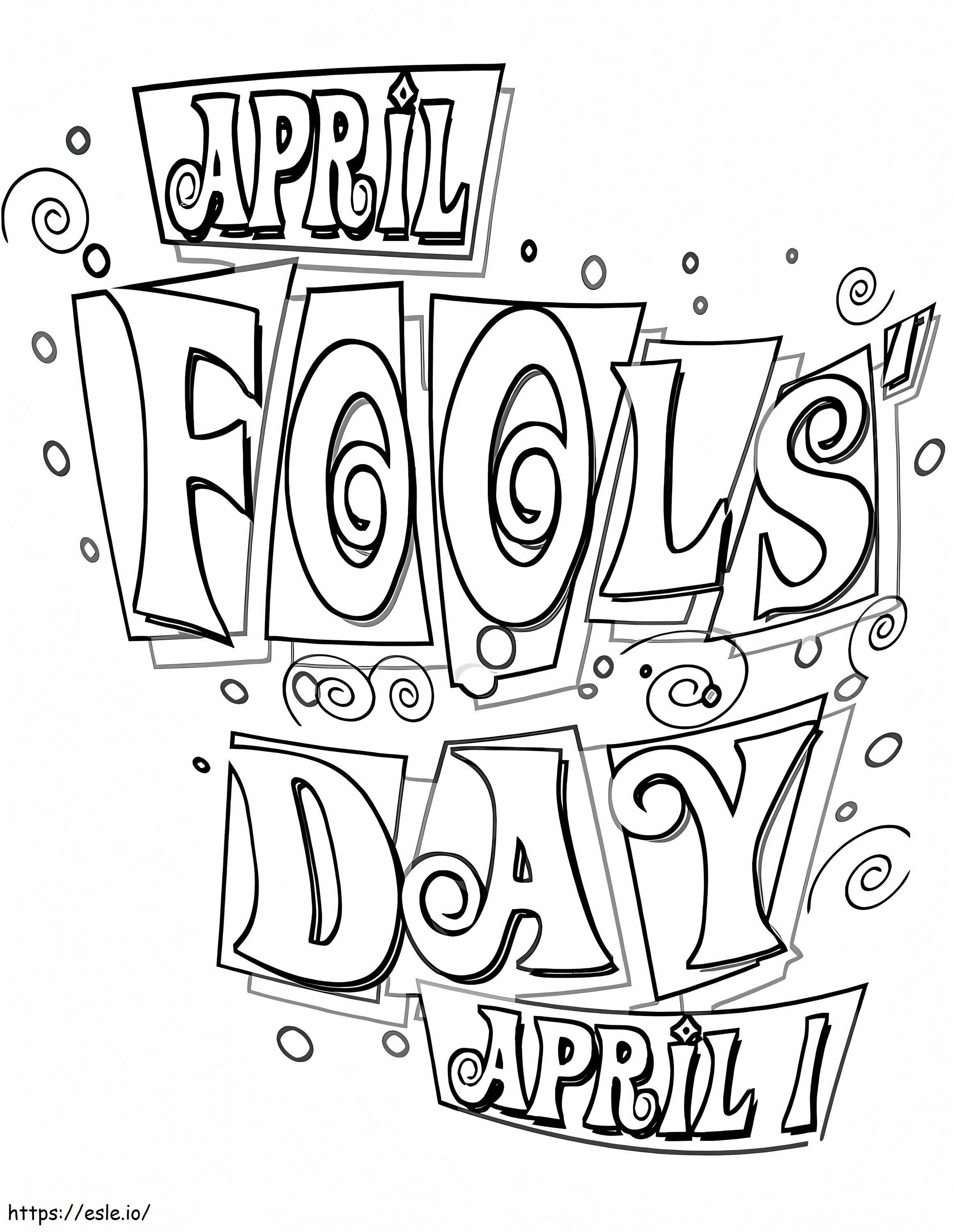 Happy April Fools Day 6 coloring page