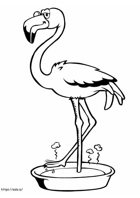 Flamingo Soak värityskuva