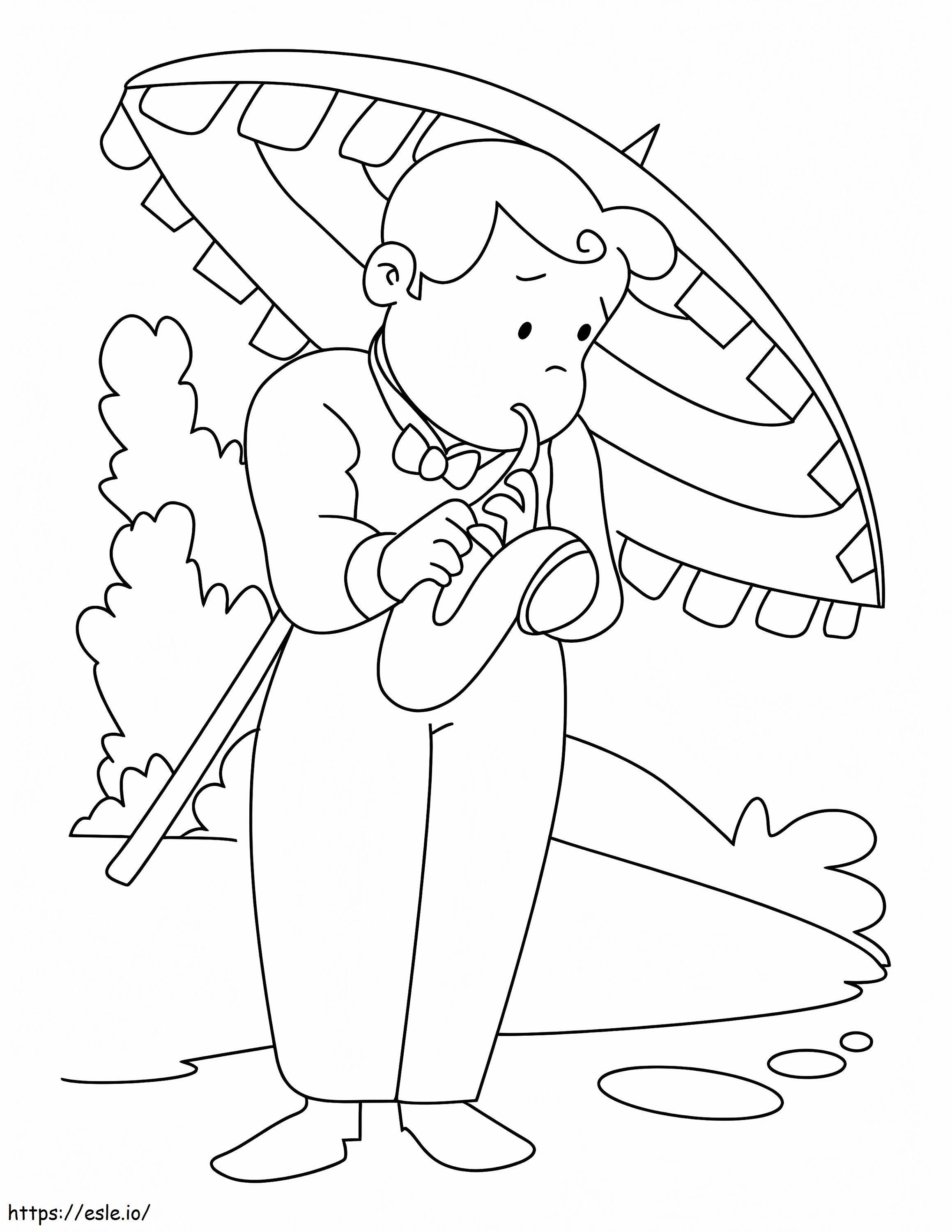 Coloriage Garçon jouant du saxophone à imprimer dessin