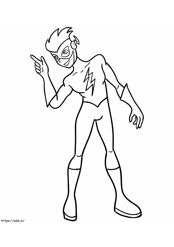 Kid Flash 1 coloring page