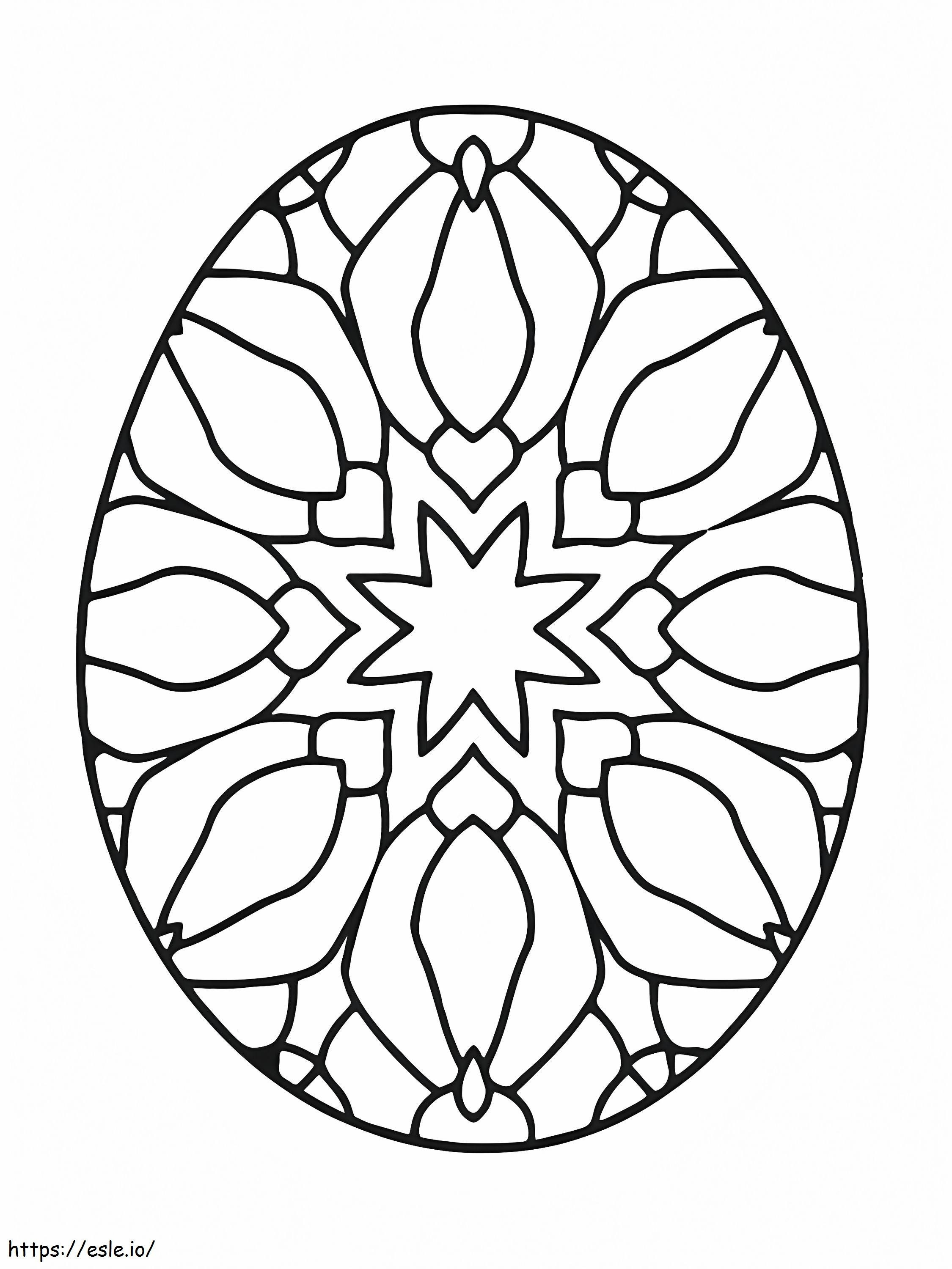 Coloriage Oeuf de Pâques charmant à imprimer dessin