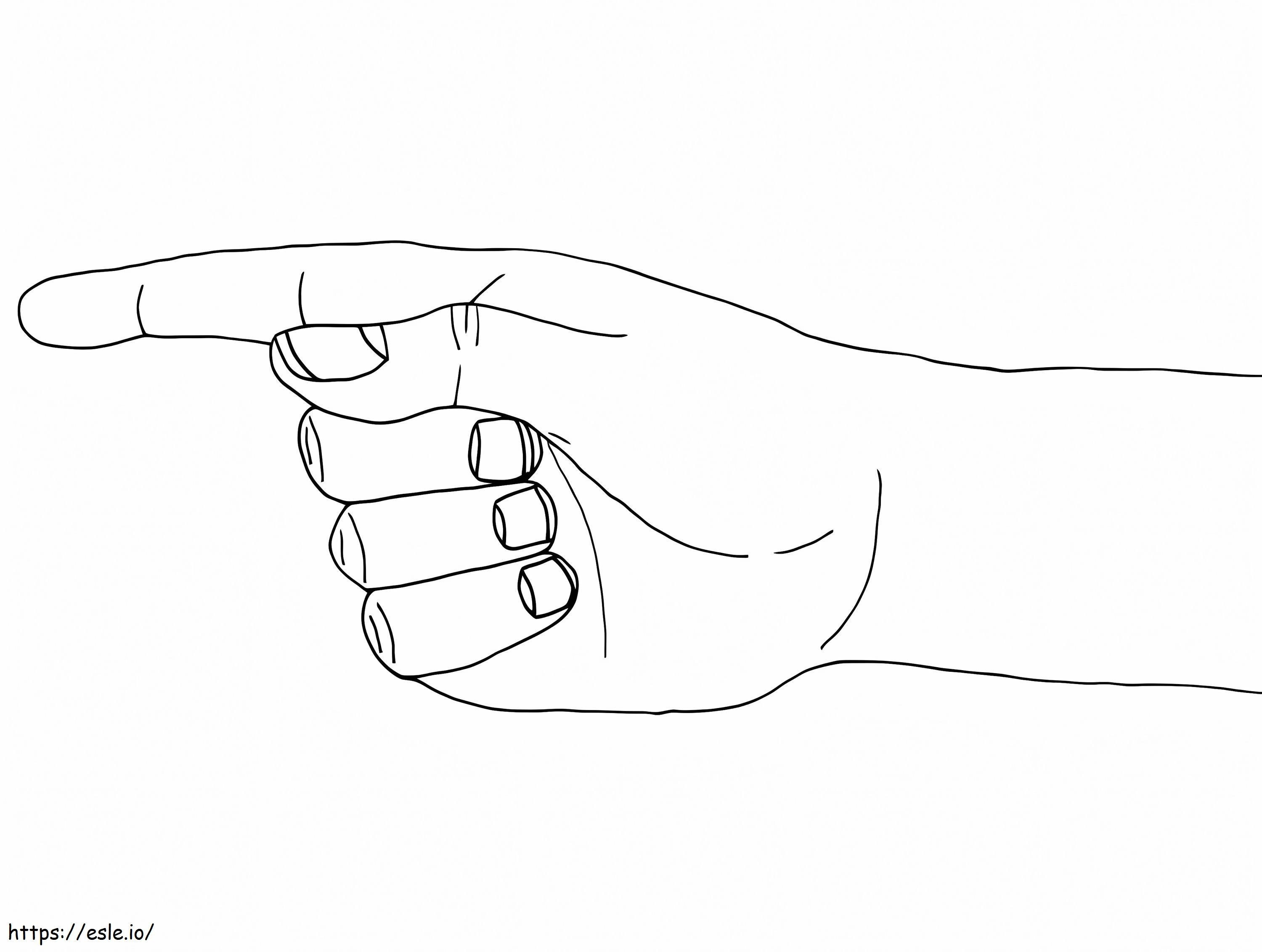 Pointing Hand 1 coloring page