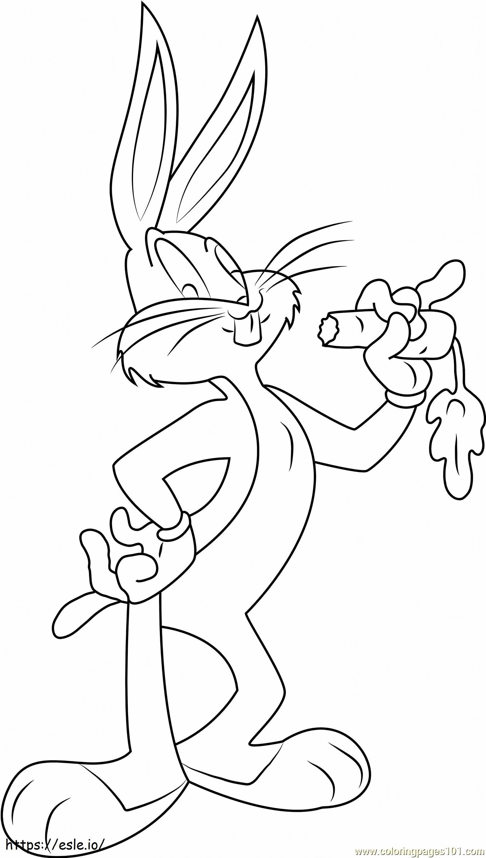 Coloriage _Bugs Bunny mangeant des carottes1 à imprimer dessin