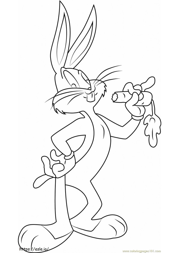 _Bugs Bunny Comendo Cenoura1 para colorir