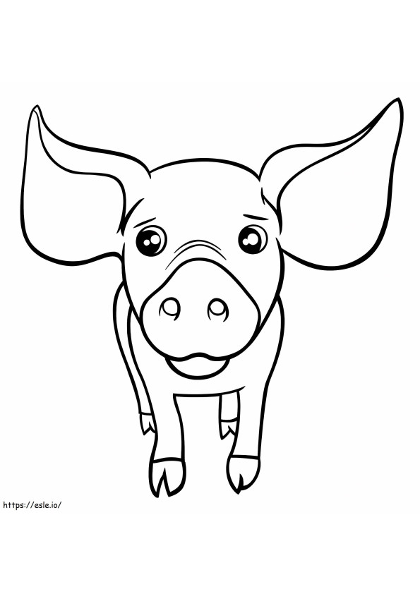 Coloriage Joli cochon à imprimer dessin