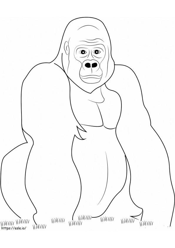 Coloriage Bon gorille à imprimer dessin