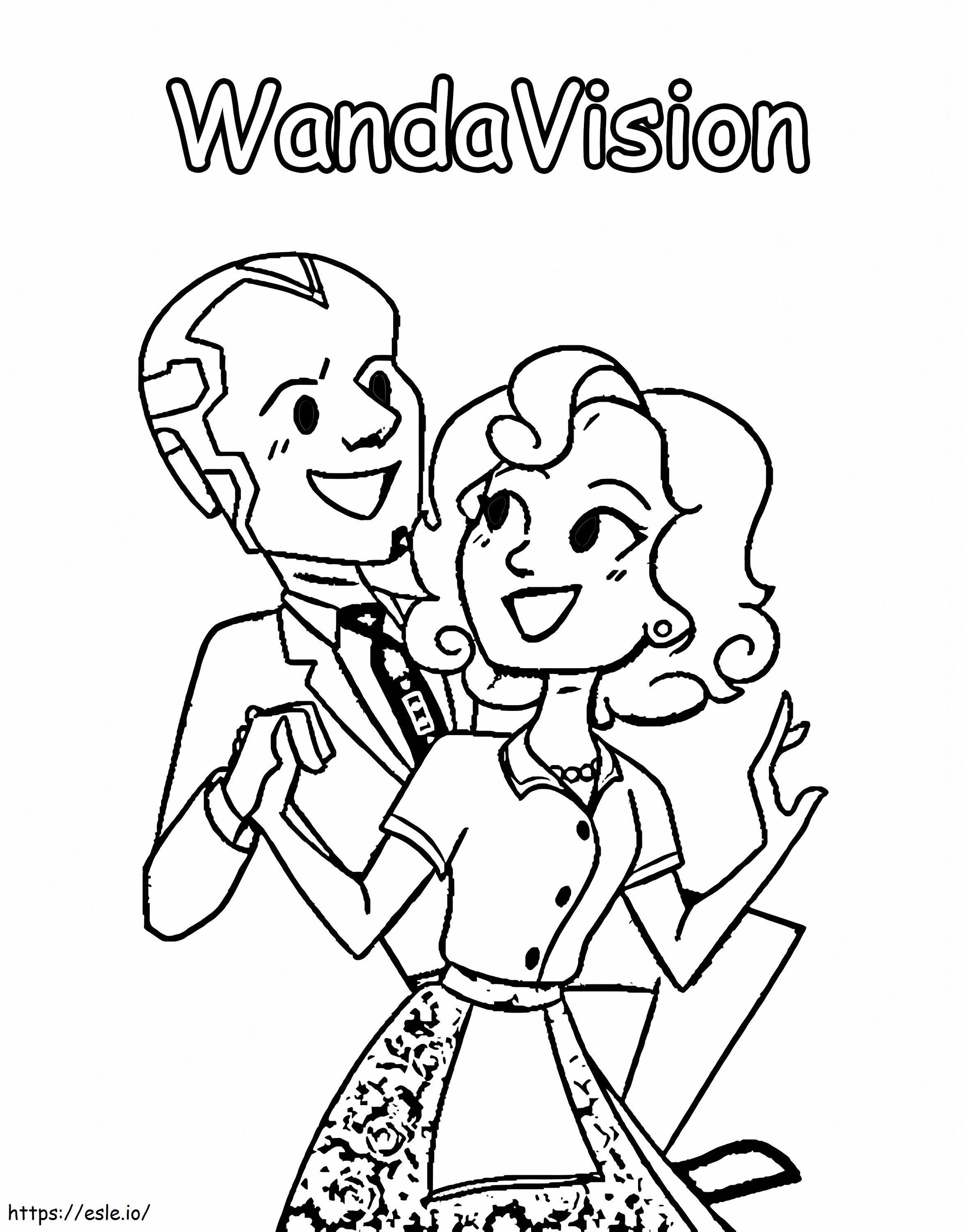 Sitcom WandaVision para colorir