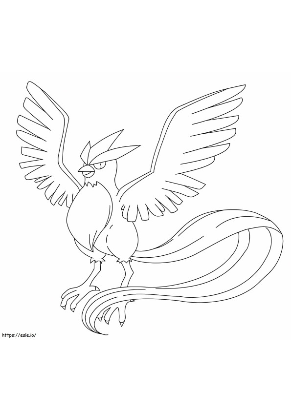 Coloriage Artikodin dans Pokemon 1 à imprimer dessin