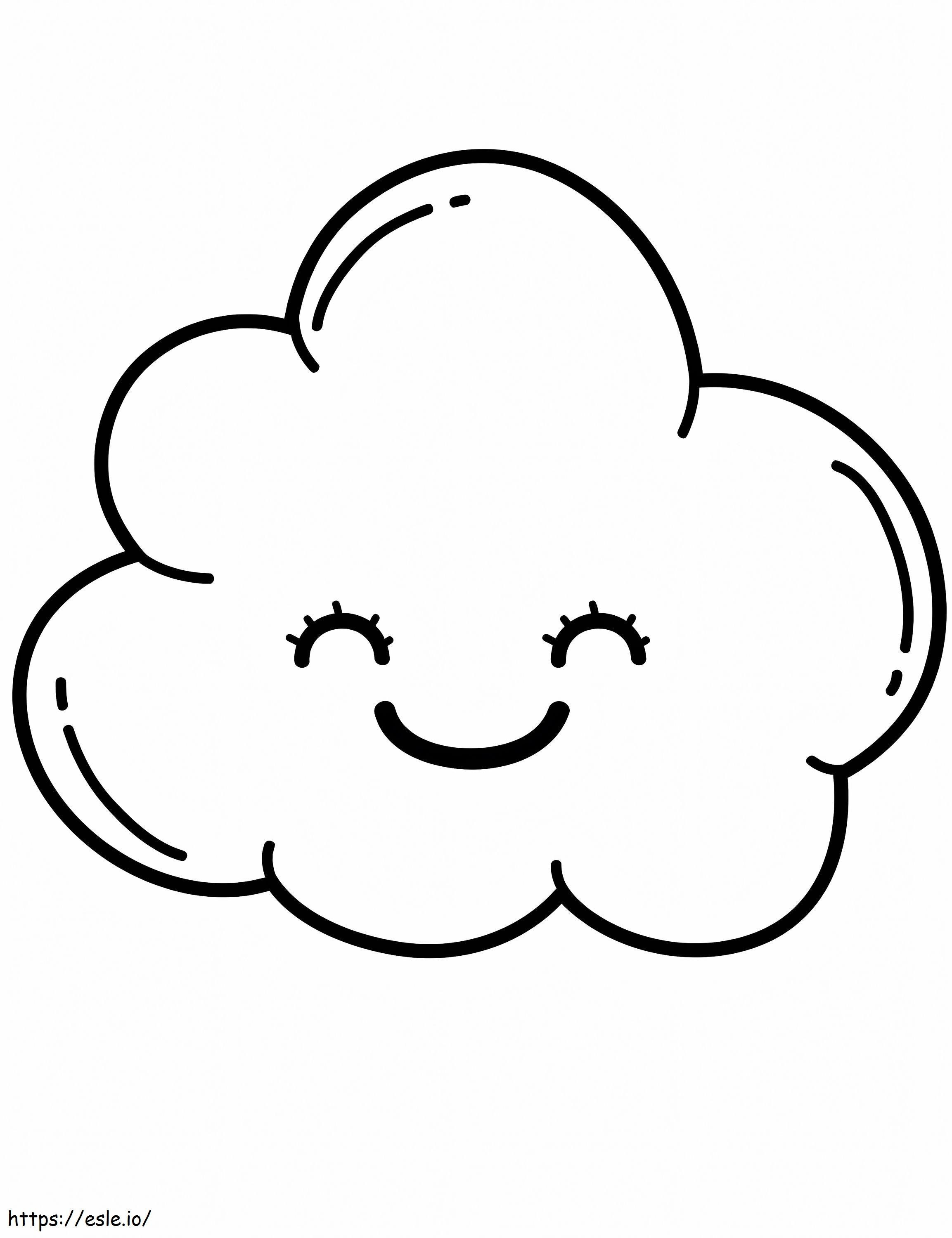 Glückliche Wolke ausmalbilder