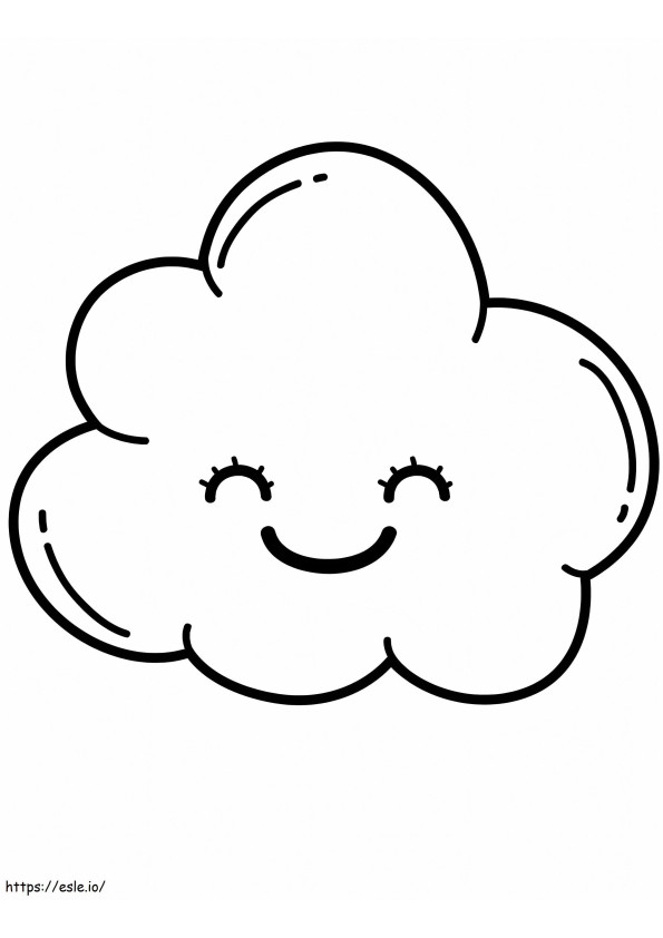 Boldog felhő kifestő
