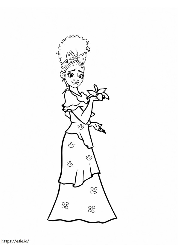 Flower And Charm Dolores Madrigal coloring page