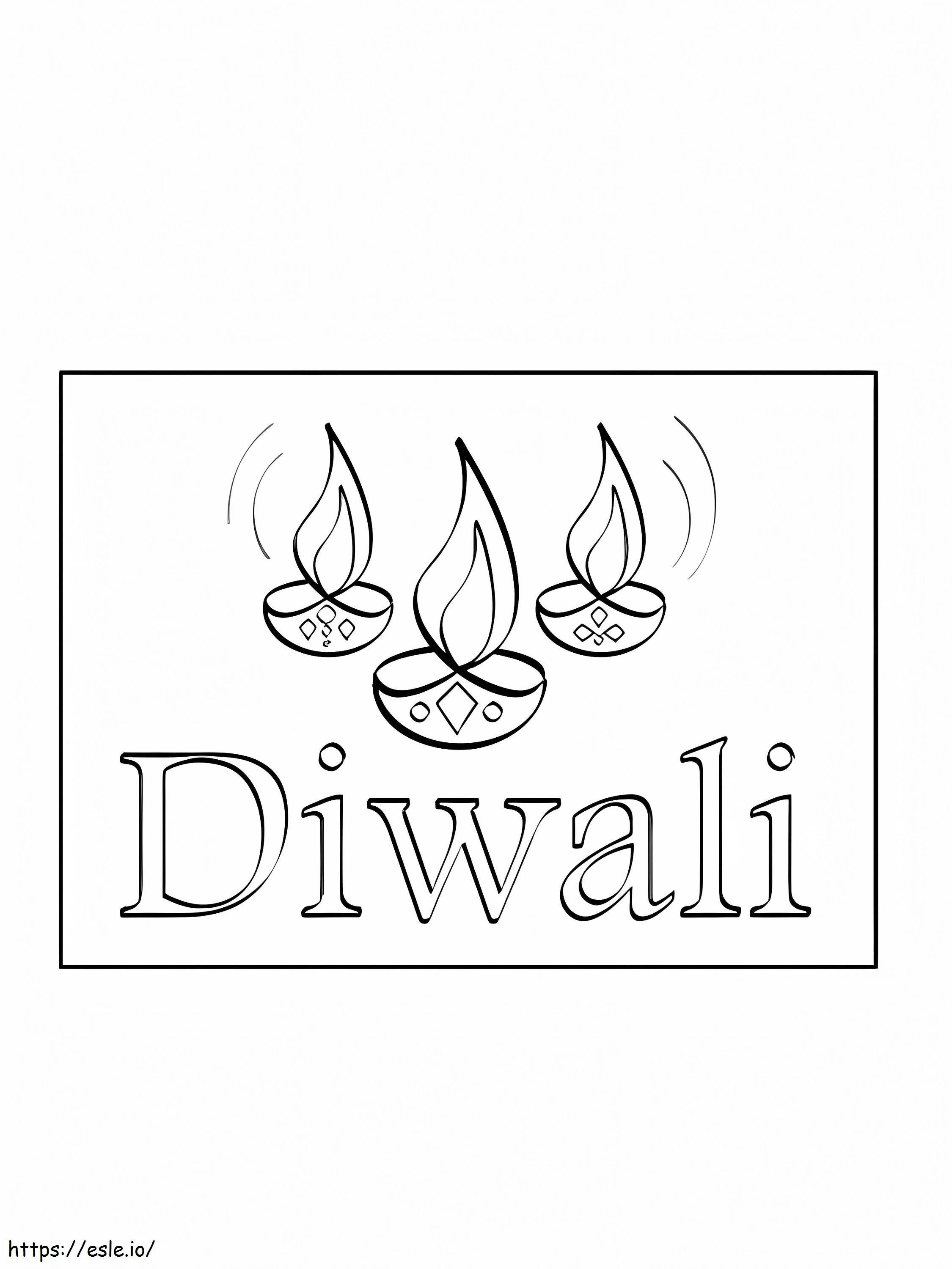 Diwali 5 coloring page