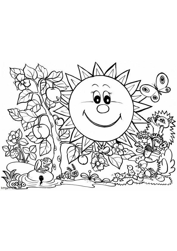 Printable Spring coloring page