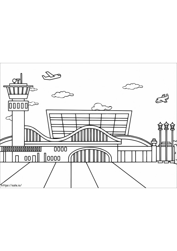 Coloriage Aéroport 3 à imprimer dessin
