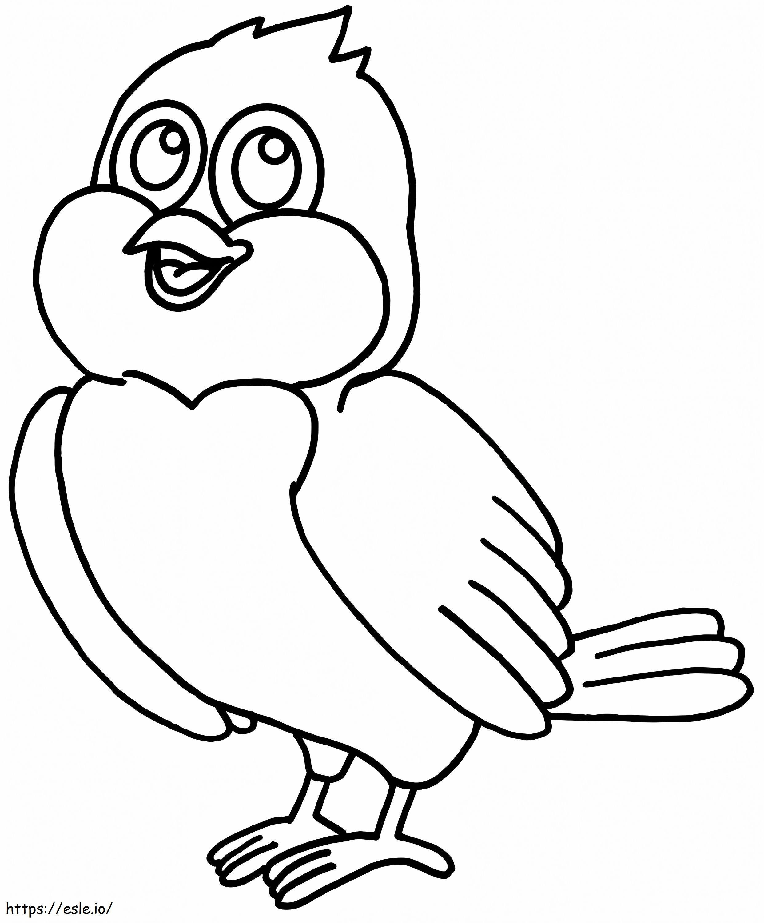 Uccello del fumetto da colorare
