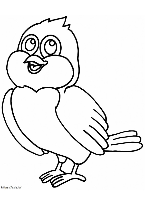 kreskówka ptak kolorowanka