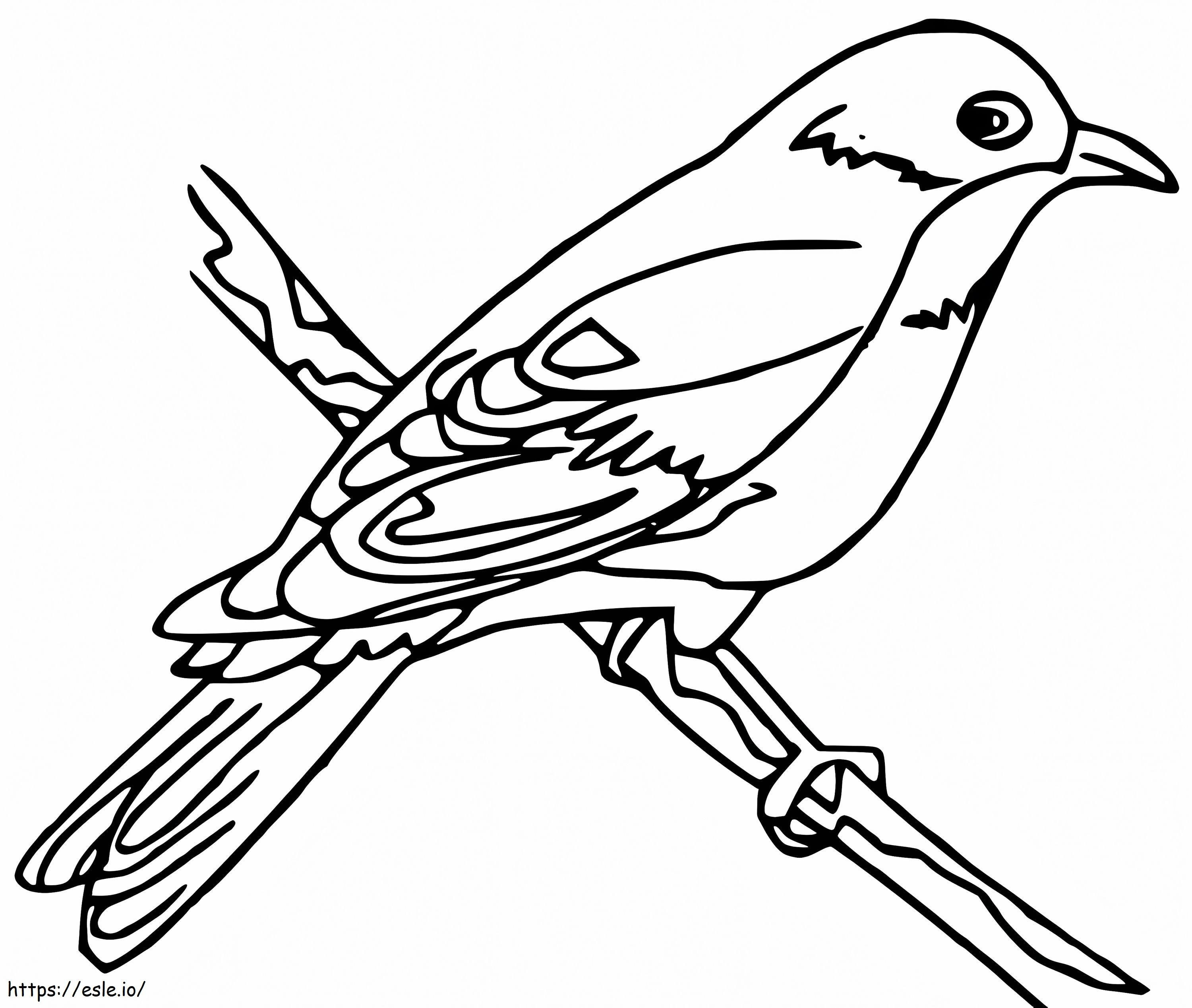 Coloriage Oiseau bleu 1 à imprimer dessin