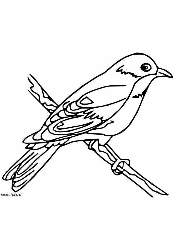 Coloriage Oiseau bleu 1 à imprimer dessin