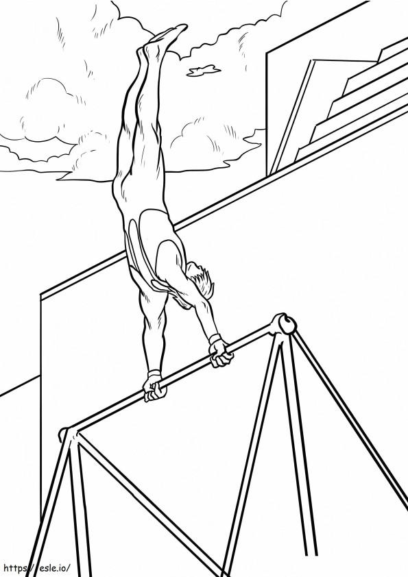 Gymnastics 1 coloring page