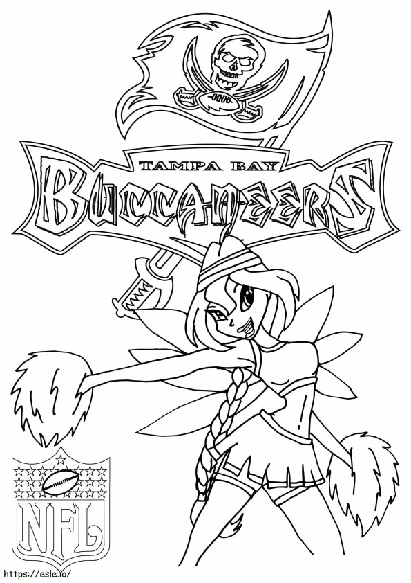Tampa Bay Buccaneers com Winx Club para colorir