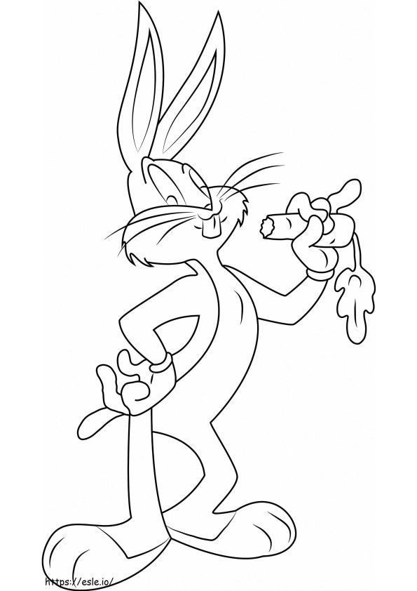  Bugs Bunny che mangia la carota1 da colorare