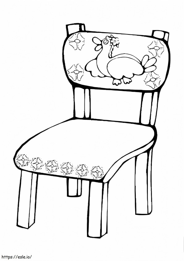 Coloriage Chaise pour enfants à imprimer dessin
