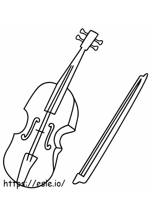 Täydellinen viulu värityskuva